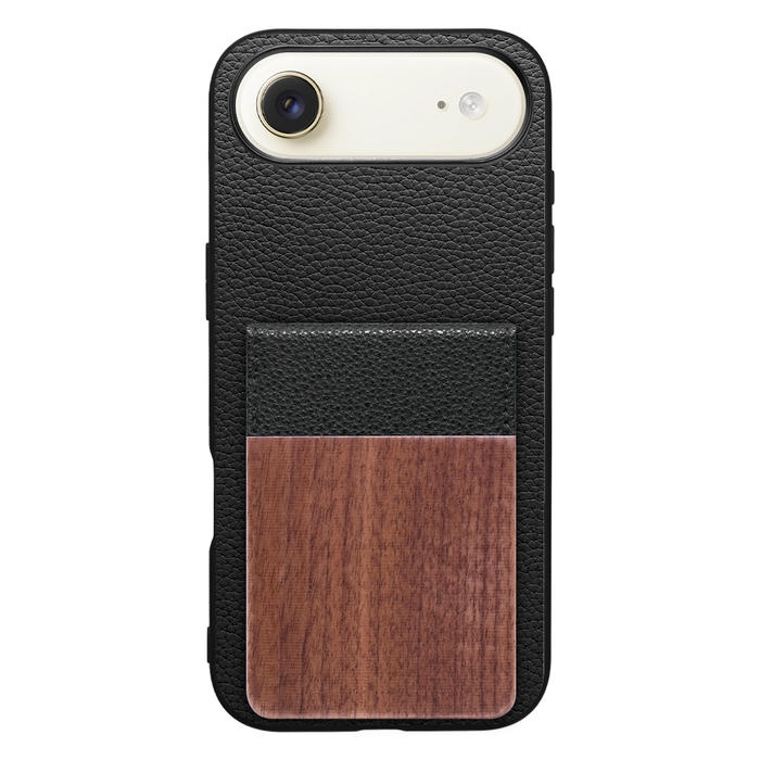 [ LOOF NATURE-SHELL ] iPhone Air iPhone Air アイフォン エア iPhoneAir ケース 背面 カード収納 カード入れ カードポケット カバー スマホケース 天然木 本革 [ iPhone Air 用 ]