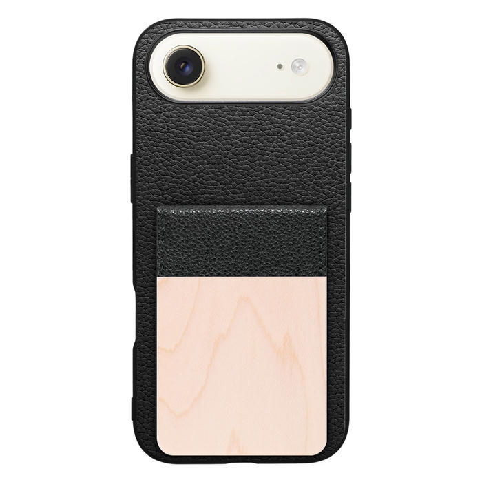 [ LOOF NATURE-SHELL ] iPhone Air iPhone Air アイフォン エア iPhoneAir ケース 背面 カード収納 カード入れ カードポケット カバー スマホケース 天然木 本革 [ iPhone Air 用 ]