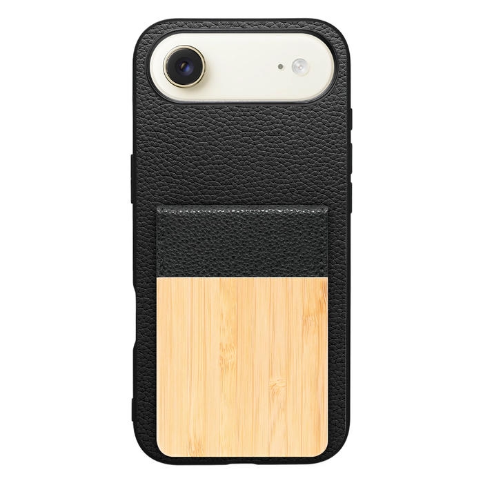 [ LOOF NATURE-SHELL ] iPhone Air iPhone Air アイフォン エア iPhoneAir ケース 背面 カード収納 カード入れ カードポケット カバー スマホケース 天然木 本革 [ iPhone Air 用 ]
