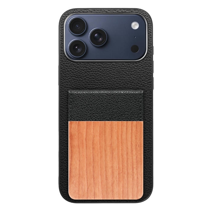 [ LOOF NATURE-SHELL ] iPhone 17 Pro Max iPhone17 Pro Max アイフォン17 プロ マックス ケース 背面 カード収納 カード入れ カードポケット カバー スマホケース 天然木 本革 [ iPhone 17 Pro Max 用 ]