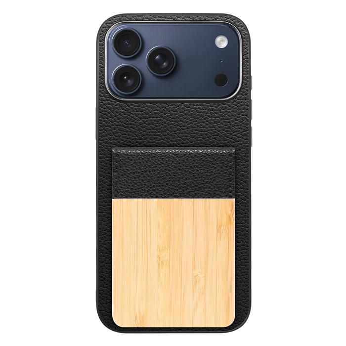 [ LOOF NATURE-SHELL ] iPhone 17 Pro Max iPhone17 Pro Max アイフォン17 プロ マックス ケース 背面 カード収納 カード入れ カードポケット カバー スマホケース 天然木 本革 [ iPhone 17 Pro Max 用 ]