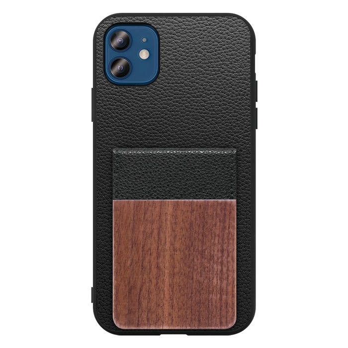 [ LOOF NATURE-SHELL ] iPhone 12 / 12 Pro iphone12 iphone12pro 12pro 12プロ ケース 背面 カード収納 カード入れ カードポケット カバー スマホケース 天然木 本革 [ iPhone 12 / 12 Pro ]