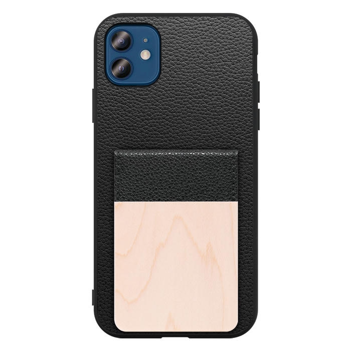 [ LOOF NATURE-SHELL ] iPhone 12 / 12 Pro iphone12 iphone12pro 12pro 12プロ ケース 背面 カード収納 カード入れ カードポケット カバー スマホケース 天然木 本革 [ iPhone 12 / 12 Pro ]