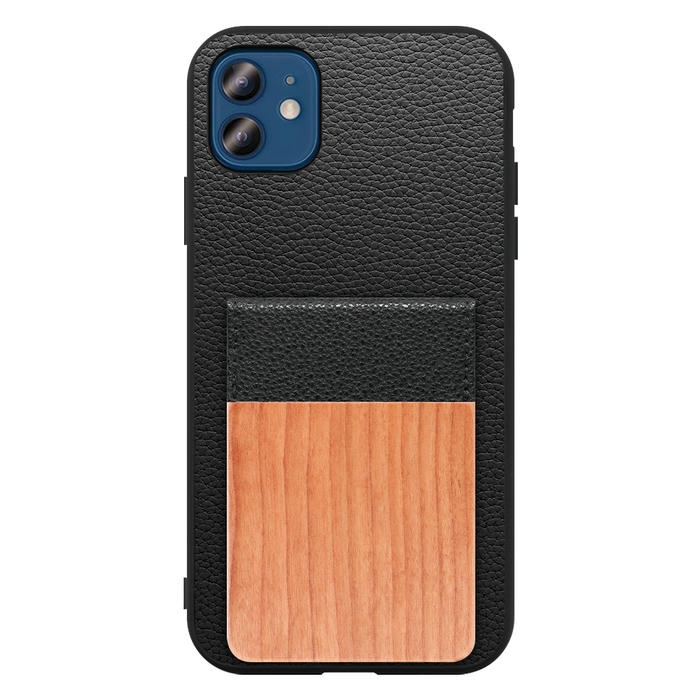 [ LOOF NATURE-SHELL ] iPhone 12 / 12 Pro iphone12 iphone12pro 12pro 12プロ ケース 背面 カード収納 カード入れ カードポケット カバー スマホケース 天然木 本革 [ iPhone 12 / 12 Pro ]
