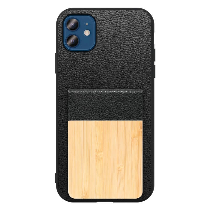 [ LOOF NATURE-SHELL ] iPhone 12 / 12 Pro iphone12 iphone12pro 12pro 12プロ ケース 背面 カード収納 カード入れ カードポケット カバー スマホケース 天然木 本革 [ iPhone 12 / 12 Pro ]