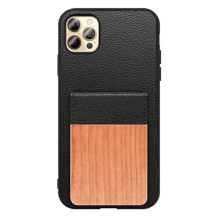 [ LOOF NATURE-SHELL ] iPhone 12 Pro Max iphone12promax 12promax 12プロマックス ケース 背面 カード収納 カード入れ カードポケット カバー スマホケース 天然木 本革 [ iPhone 12 Pro Max ]