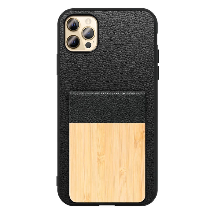[ LOOF NATURE-SHELL ] iPhone 12 Pro Max iphone12promax 12promax 12プロマックス ケース 背面 カード収納 カード入れ カードポケット カバー スマホケース 天然木 本革 [ iPhone 12 Pro Max ]