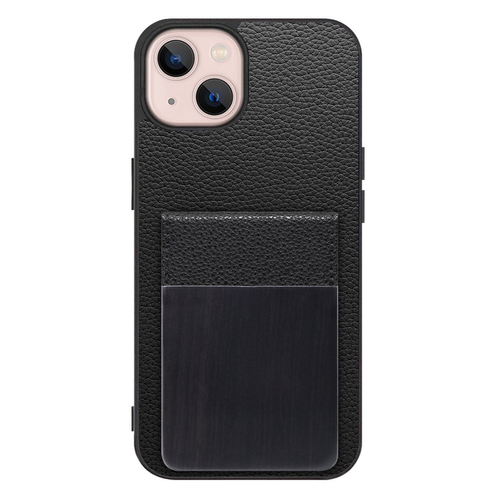 [ LOOF NATURE-SHELL ] iPhone 13 iphone13 ケース 背面 カード収納 カード入れ カードポケット カバー スマホケース 天然木 本革 [ iPhone 13 ]