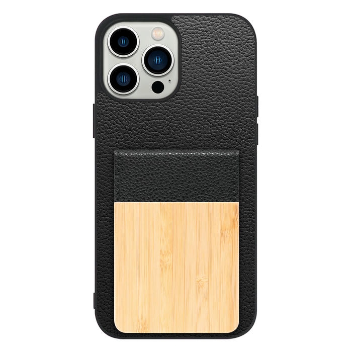 [ LOOF NATURE-SHELL ] iPhone 13 Pro Max iphone13promax 13promax promax プロマックス ケース 背面 カード収納 カード入れ カードポケット カバー スマホケース 天然木 本革 [ iPhone 13 Pro Max ]