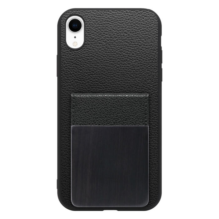 [ LOOF NATURE-SHELL ] iPhone XR iPhonexr ケース 背面 カード収納 カード入れ カードポケット カバー スマホケース 天然木 本革 [ iPhone XR ]