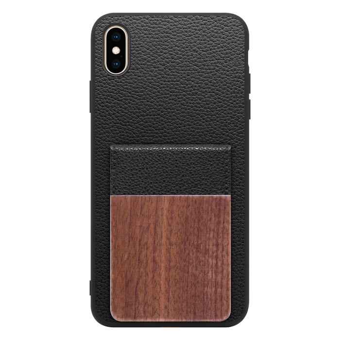 [ LOOF NATURE-SHELL ] iPhone XS Max iPhonexsmax xsmax ケース 背面 カード収納 カード入れ カードポケット カバー スマホケース 天然木 本革 [ iPhone XS Max ]
