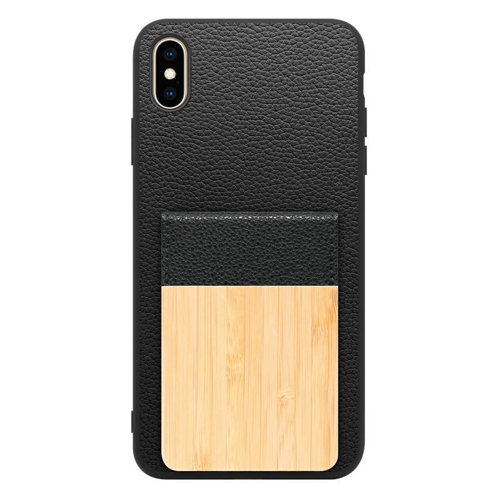 [ LOOF NATURE-SHELL ] iPhone XS Max iPhonexsmax xsmax ケース 背面 カード収納 カード入れ カードポケット カバー スマホケース 天然木 本革 [ iPhone XS Max ]