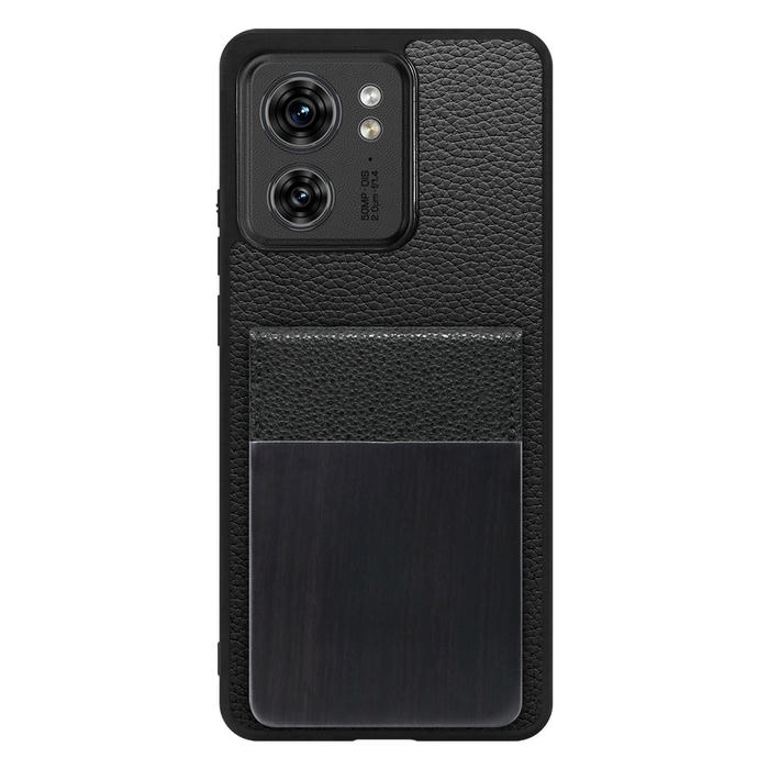 [ LOOF NATURE-SHELL ] motorola edge 40  ケース 背面 カード収納 カード入れ カードポケット カバー スマホケース 天然木 本革 [ motorola edge 40 ]