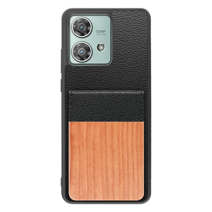 [ LOOF NATURE-SHELL ] motorola edge 40 neo motorola edge40neo ケース 背面 カード収納 カード入れ カードポケット カバー スマホケース 天然木 本革 [ motorola edge 40 neo ]