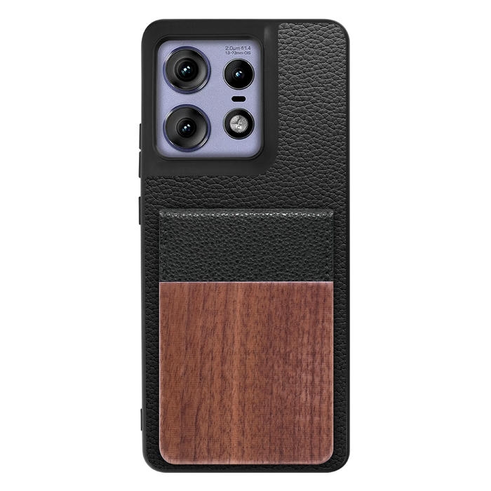 [ LOOF NATURE-SHELL ] motorola edge 50 pro / 50s pro  ケース 背面 カード収納 カード入れ カードポケット カバー スマホケース 天然木 本革 [ motorola edge 50 pro / 50s pro ]