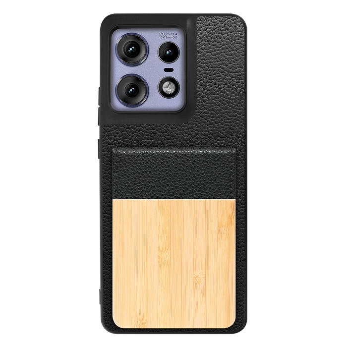 [ LOOF NATURE-SHELL ] motorola edge 50 pro / 50s pro  ケース 背面 カード収納 カード入れ カードポケット カバー スマホケース 天然木 本革 [ motorola edge 50 pro / 50s pro ]