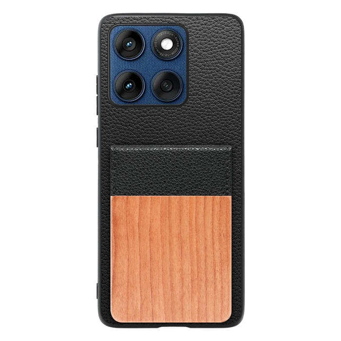 [ LOOF NATURE-SHELL ] motorola edge 60 モトローラ XT2507-3 XT2507-6 ケース 背面 カード収納 カード入れ カードポケット カバー スマホケース 天然木 本革 [ motorola edge 60 ]