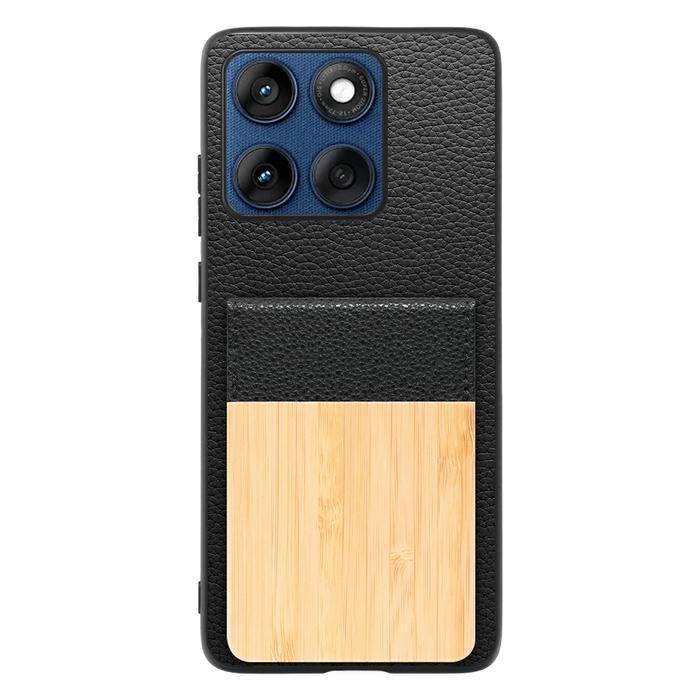 [ LOOF NATURE-SHELL ] motorola edge 60 モトローラ XT2507-3 XT2507-6 ケース 背面 カード収納 カード入れ カードポケット カバー スマホケース 天然木 本革 [ motorola edge 60 ]