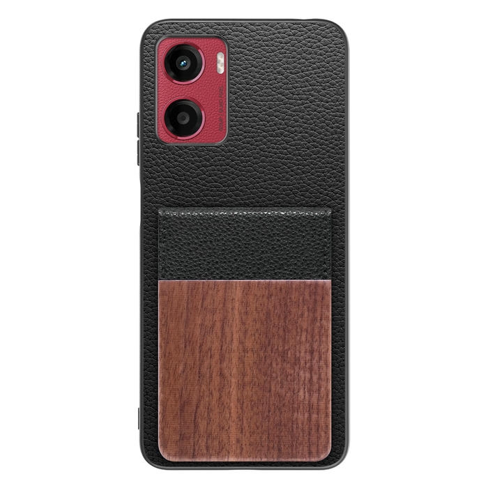 [ LOOF NATURE-SHELL ] moto g05 motorola ケース 背面 カード収納 カード入れ カードポケット カバー スマホケース 天然木 本革 [ moto g05 ]
