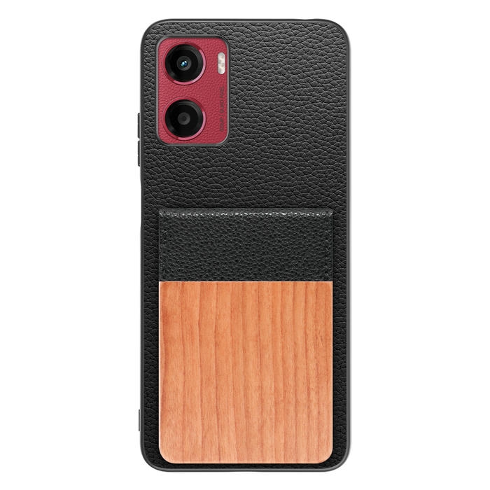 [ LOOF NATURE-SHELL ] moto g05 motorola ケース 背面 カード収納 カード入れ カードポケット カバー スマホケース 天然木 本革 [ moto g05 ]
