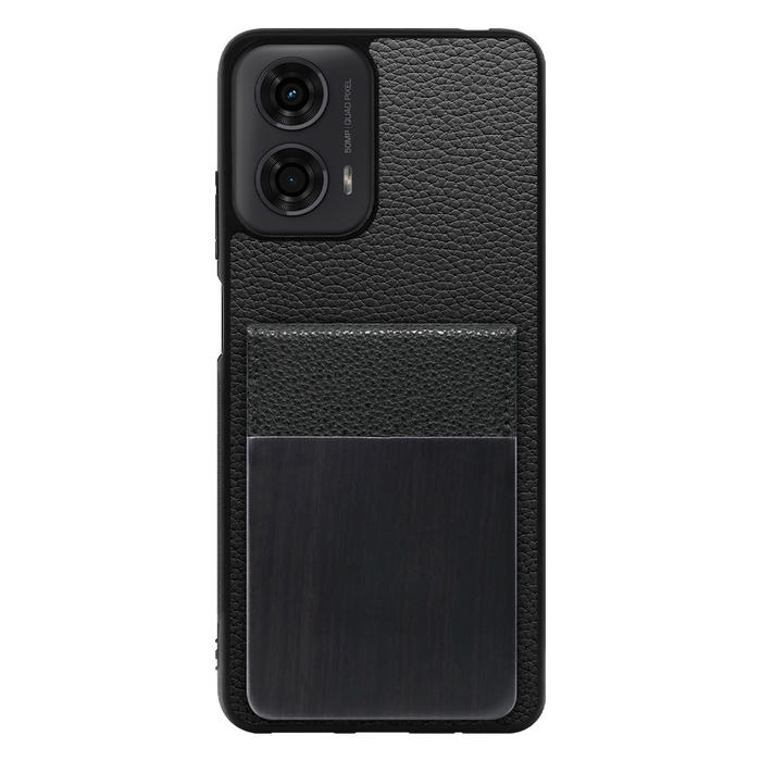 [ LOOF NATURE-SHELL ] moto g24 motorola g24 ケース 背面 カード収納 カード入れ カードポケット カバー スマホケース 天然木 本革 [ moto g24 ]