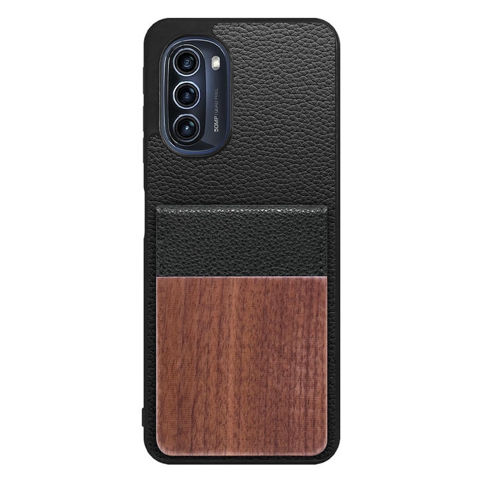 [ LOOF NATURE-SHELL ] moto g52j 5G motog52j5g motog52j ケース 背面 カード収納 カード入れ カードポケット カバー スマホケース 天然木 本革 [ moto g52j 5G ]