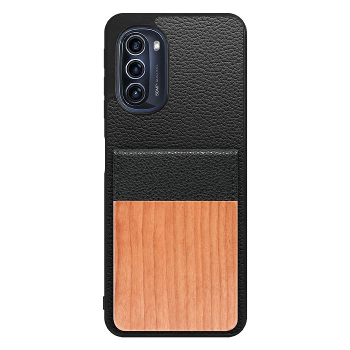 [ LOOF NATURE-SHELL ] moto g52j 5G motog52j5g motog52j ケース 背面 カード収納 カード入れ カードポケット カバー スマホケース 天然木 本革 [ moto g52j 5G ]