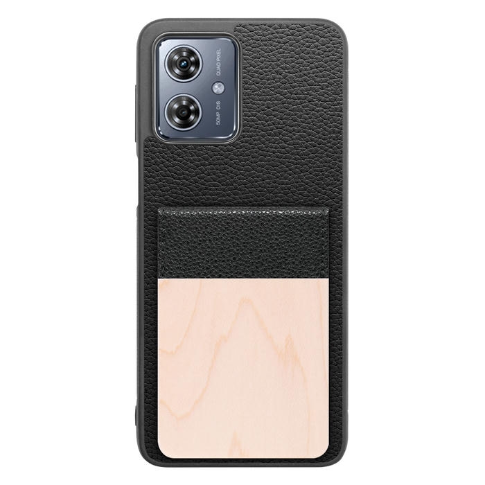 [ LOOF NATURE-SHELL ] moto g64 5G / g64y 5G  ケース 背面 カード収納 カード入れ カードポケット カバー スマホケース 天然木 本革 [ moto g64 5G / g64y 5G ]