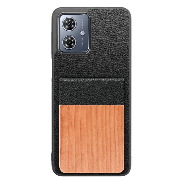 [ LOOF NATURE-SHELL ] moto g64 5G / g64y 5G  ケース 背面 カード収納 カード入れ カードポケット カバー スマホケース 天然木 本革 [ moto g64 5G / g64y 5G ]