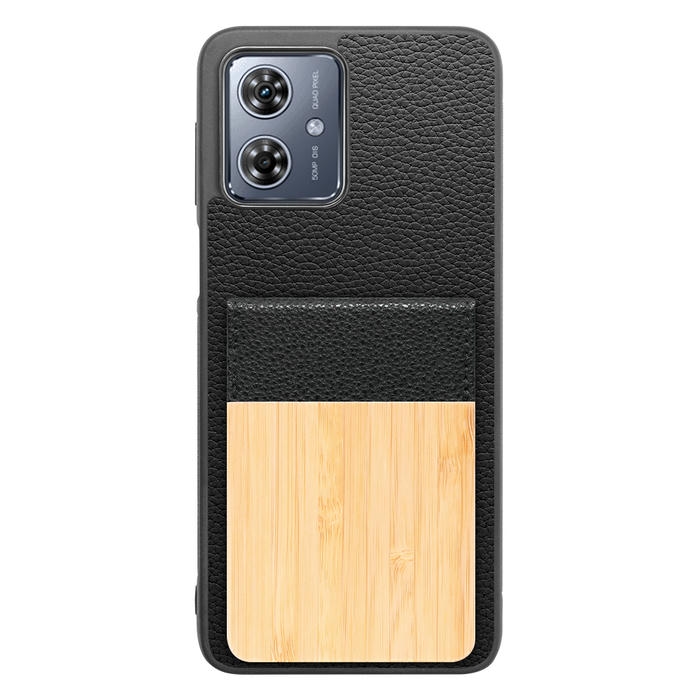 [ LOOF NATURE-SHELL ] moto g64 5G / g64y 5G  ケース 背面 カード収納 カード入れ カードポケット カバー スマホケース 天然木 本革 [ moto g64 5G / g64y 5G ]