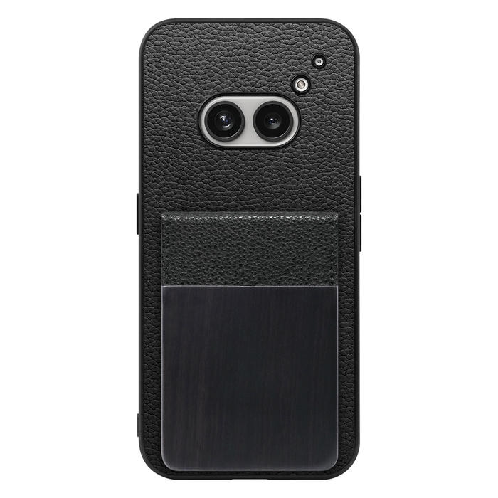 [ LOOF NATURE-SHELL ] Nothing Phone (2a)  ケース 背面 カード収納 カード入れ カードポケット カバー スマホケース 天然木 本革 [ Nothing Phone (2a) ]