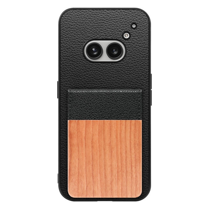 [ LOOF NATURE-SHELL ] Nothing Phone (2a)  ケース 背面 カード収納 カード入れ カードポケット カバー スマホケース 天然木 本革 [ Nothing Phone (2a) ]