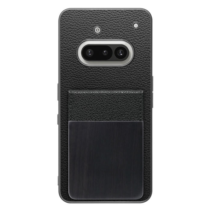 [ LOOF NATURE-SHELL ] Nothing Phone (3a) Phone 3a ケース 背面 カード収納 カード入れ カードポケット カバー スマホケース 天然木 本革 [ Nothing Phone (3a) ]