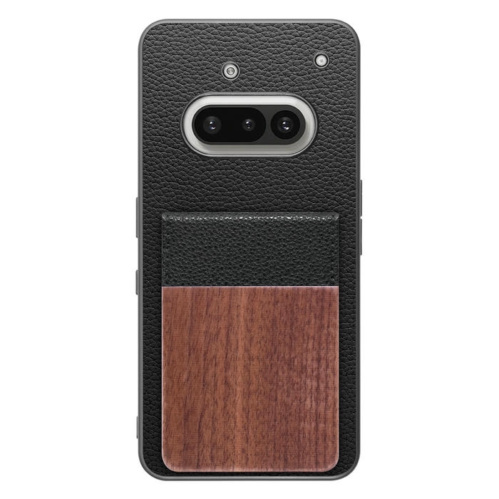 [ LOOF NATURE-SHELL ] Nothing Phone (3a) Phone 3a ケース 背面 カード収納 カード入れ カードポケット カバー スマホケース 天然木 本革 [ Nothing Phone (3a) ]