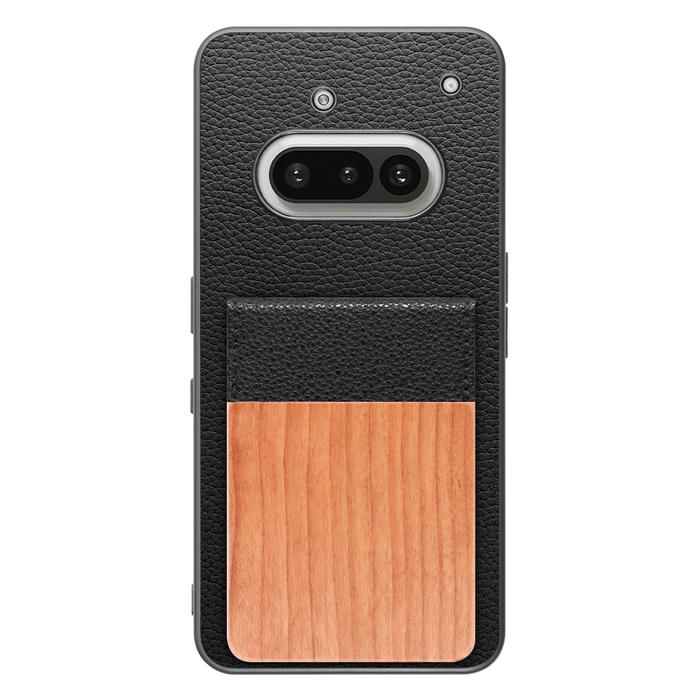 [ LOOF NATURE-SHELL ] Nothing Phone (3a) Phone 3a ケース 背面 カード収納 カード入れ カードポケット カバー スマホケース 天然木 本革 [ Nothing Phone (3a) ]