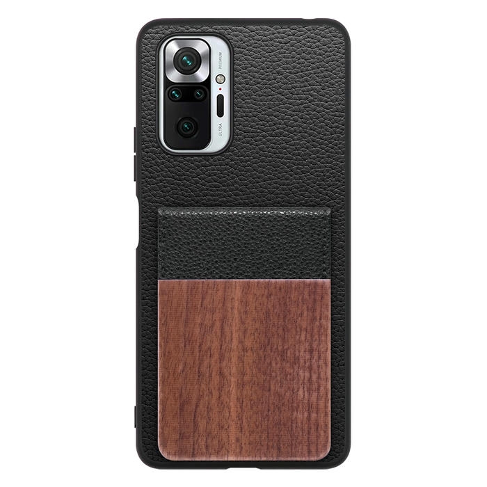 [ LOOF NATURE-SHELL ] Xiaomi Redmi Note 10 Pro redminote10pro note10pro redminote 10pro ケース 背面 カード収納 カード入れ カードポケット カバー スマホケース 天然木 本革 [ Redmi Note 10 Pro ]