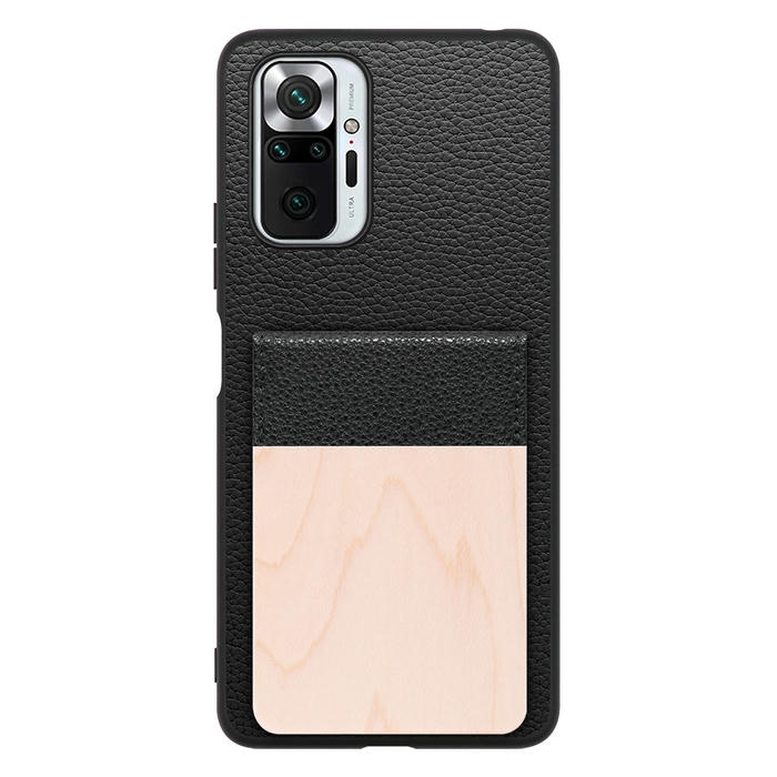 [ LOOF NATURE-SHELL ] Xiaomi Redmi Note 10 Pro redminote10pro note10pro redminote 10pro ケース 背面 カード収納 カード入れ カードポケット カバー スマホケース 天然木 本革 [ Redmi Note 10 Pro ]