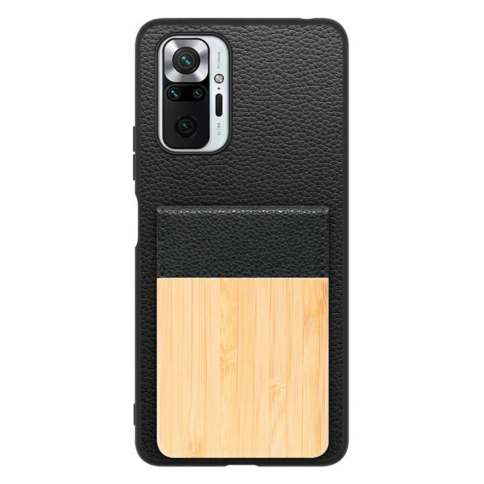 [ LOOF NATURE-SHELL ] Xiaomi Redmi Note 10 Pro redminote10pro note10pro redminote 10pro ケース 背面 カード収納 カード入れ カードポケット カバー スマホケース 天然木 本革 [ Redmi Note 10 Pro ]