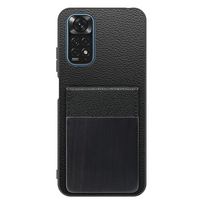 [ LOOF NATURE-SHELL ] Xiaomi Redmi Note 11 redminote11 note11 ケース 背面 カード収納 カード入れ カードポケット カバー スマホケース 天然木 本革 [ Redmi Note 11 ]