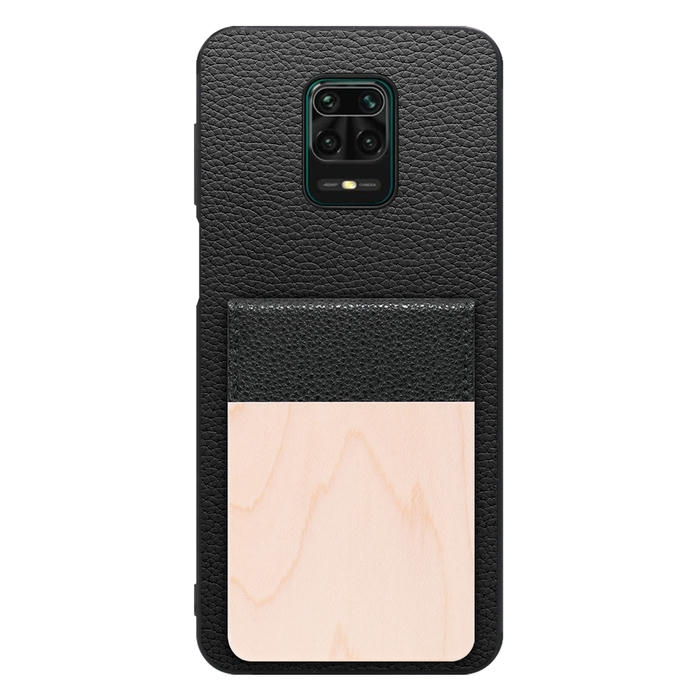 [ LOOF NATURE-SHELL ] Xiaomi Redmi Note 9S redminote9s note9S redminote ケース 背面 カード収納 カード入れ カードポケット カバー スマホケース 天然木 本革 [ Redmi Note 9S ]