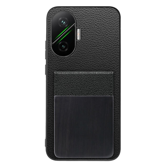 [ LOOF NATURE-SHELL ] POCO F7 Xiaomi シャオミ ケース 背面 カード収納 カード入れ カードポケット カバー スマホケース 天然木 本革 [ POCO F7 ]
