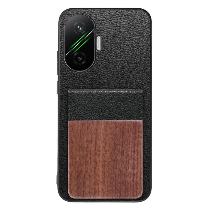 [ LOOF NATURE-SHELL ] POCO F7 Xiaomi シャオミ ケース 背面 カード収納 カード入れ カードポケット カバー スマホケース 天然木 本革 [ POCO F7 ]