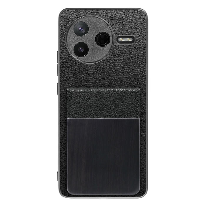 [ LOOF NATURE-SHELL ] POCO F7 Pro Xiaomi シャオミ ケース 背面 カード収納 カード入れ カードポケット カバー スマホケース 天然木 本革 [ POCO F7 Pro ]