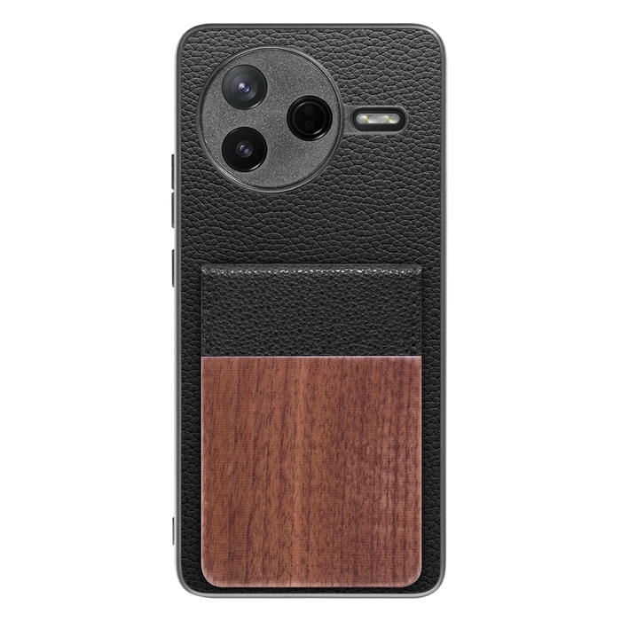 [ LOOF NATURE-SHELL ] POCO F7 Pro Xiaomi シャオミ ケース 背面 カード収納 カード入れ カードポケット カバー スマホケース 天然木 本革 [ POCO F7 Pro ]