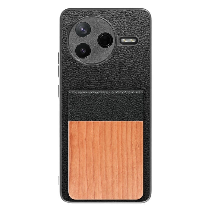 [ LOOF NATURE-SHELL ] POCO F7 Pro Xiaomi シャオミ ケース 背面 カード収納 カード入れ カードポケット カバー スマホケース 天然木 本革 [ POCO F7 Pro ]