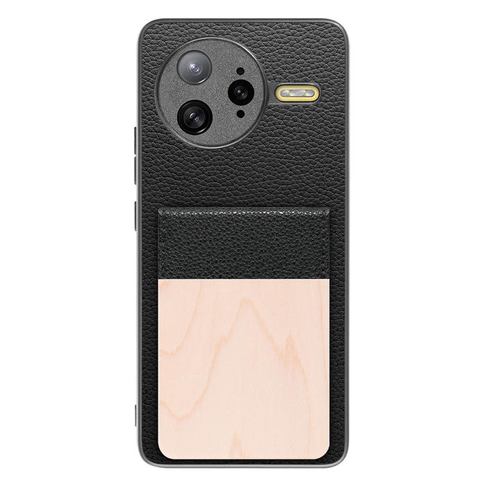 [ LOOF NATURE-SHELL ] POCO F7 Ultra Xiaomi シャオミ ケース 背面 カード収納 カード入れ カードポケット カバー スマホケース 天然木 本革 [ POCO F7 Ultra ]