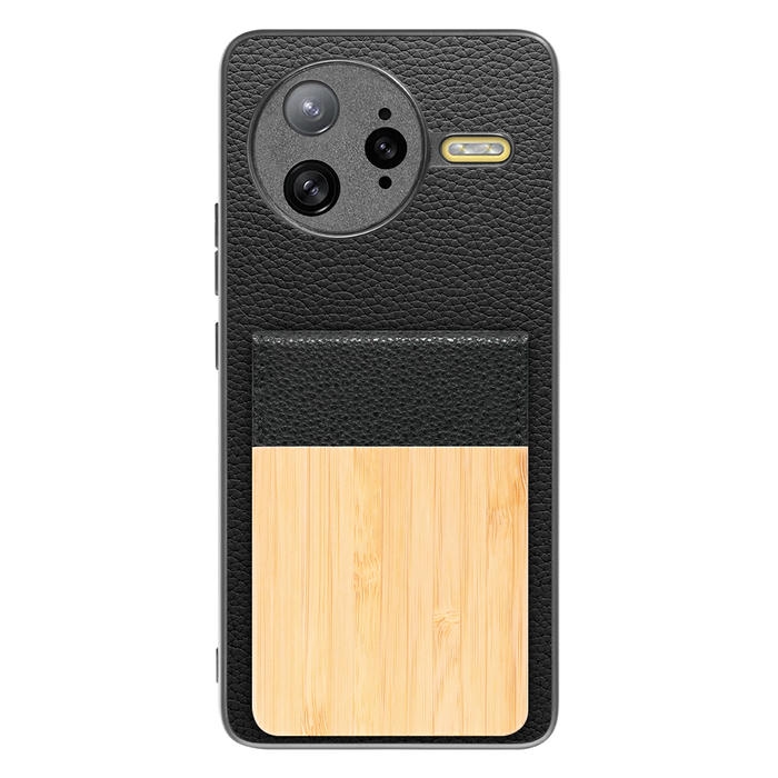 [ LOOF NATURE-SHELL ] POCO F7 Ultra Xiaomi シャオミ ケース 背面 カード収納 カード入れ カードポケット カバー スマホケース 天然木 本革 [ POCO F7 Ultra ]