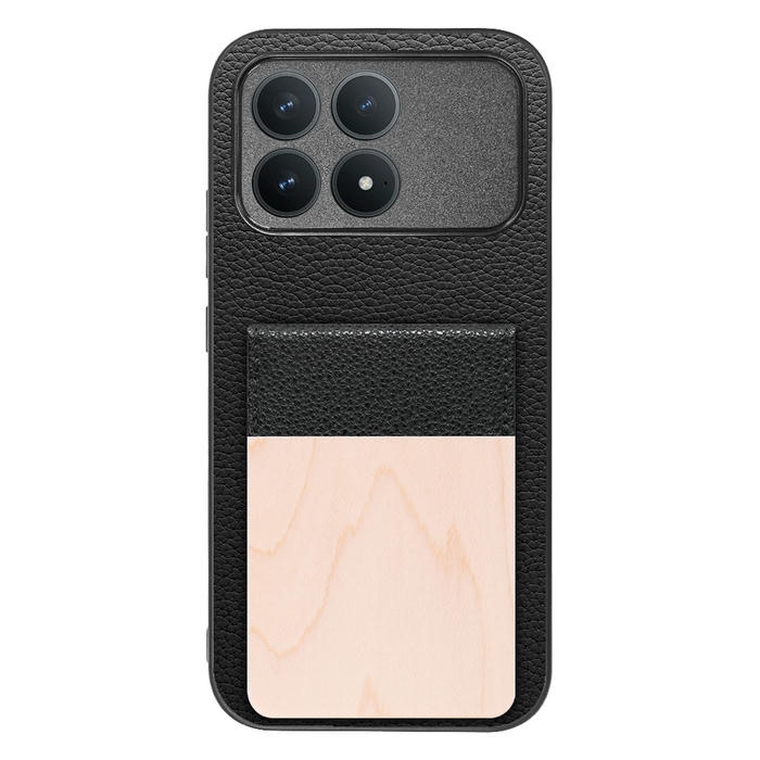 [ LOOF NATURE-SHELL ] POCO F8 Pro Xiaomi ケース 背面 カード収納 カード入れ カードポケット カバー スマホケース 天然木 本革 [ POCO F8 Pro ]