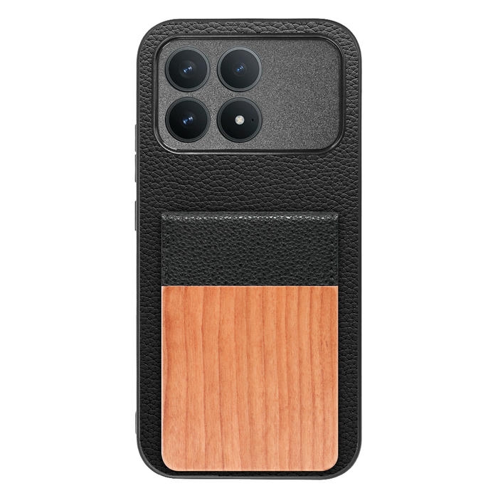 [ LOOF NATURE-SHELL ] POCO F8 Pro Xiaomi ケース 背面 カード収納 カード入れ カードポケット カバー スマホケース 天然木 本革 [ POCO F8 Pro ]