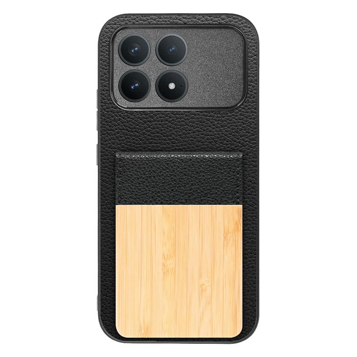 [ LOOF NATURE-SHELL ] POCO F8 Pro Xiaomi ケース 背面 カード収納 カード入れ カードポケット カバー スマホケース 天然木 本革 [ POCO F8 Pro ]